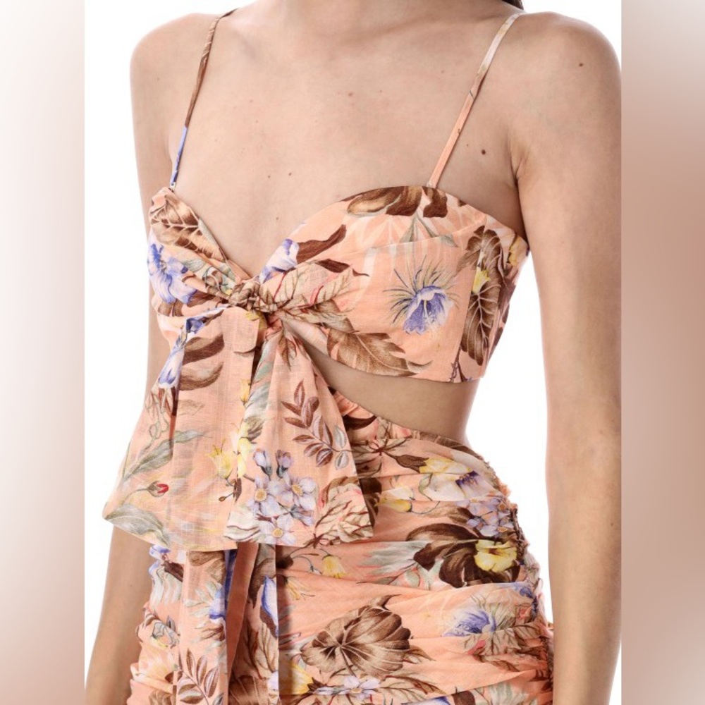 Zimmermann Floral Bow Mini Dress — Size 1 (Medium) - Picture 5 of 5